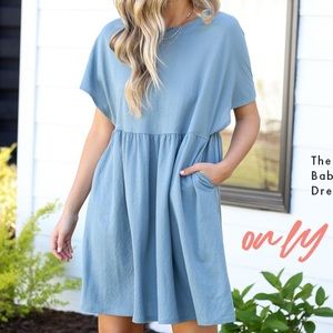 Babydoll blue dress with pockets